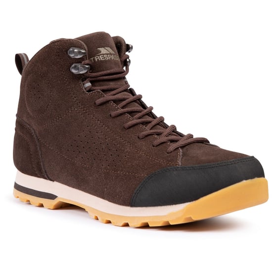 Trespass Mens Gale Suede Walking Boots (Dark Brown)