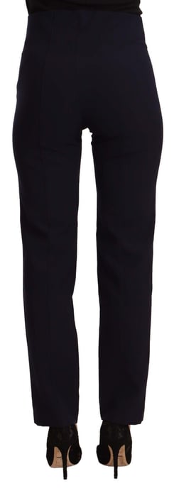 AGLINI Zwarte Hoge Taille Polyester Dames Rechte Broeken - Image 3