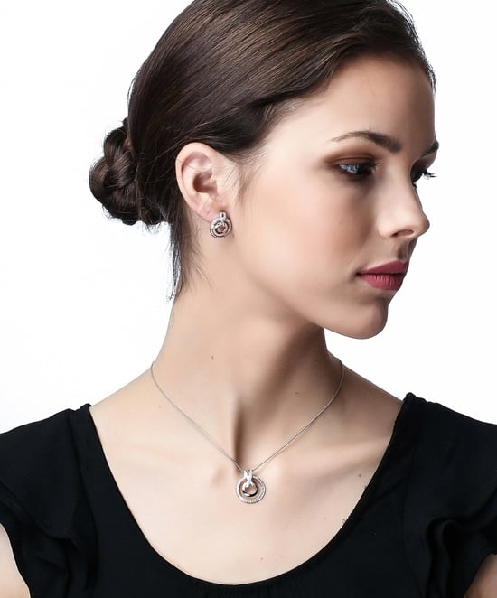 Orphelia 'Azalea' Women's 925 Sterling Silver Chain with Pendant - Silver ZH-7095