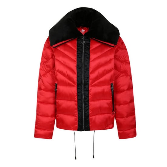 Dare 2B Womens/Ladies Julien Macdonald Suppression Contrast Panel Padded Jacket (Volcanic Red) - Image 1