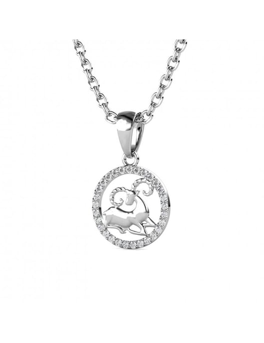Aries Zodiac-hänge - silver och kristall - Image 3