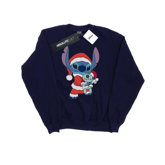 Disney Mens Lilo And Stitch Stitch Christmas Sweatshirt (Navy Blue)