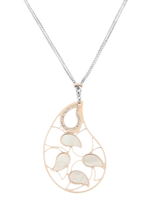 Orphelia 'Lana' Dames 925 Sterling Zilveren Ketting met Hanger - Zilver/Rosé ZK-7164 - Image 1