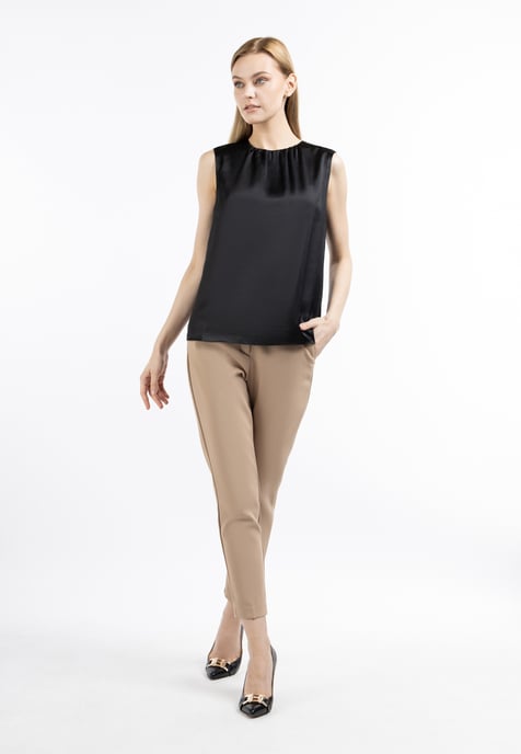 Dreimaster blouse met korte mouwen Dames zwart - Image 2