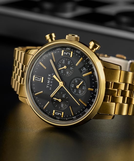 Timex Marlin Heren Gouden Horloge TW2W59900 - Image 5