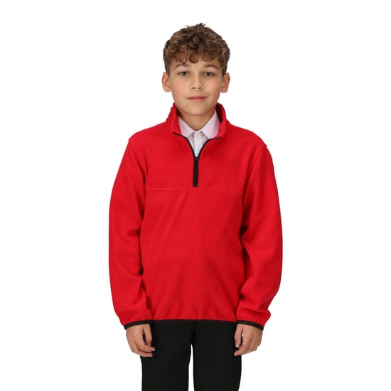 Regatta Childrens/Kids Microfleece Half Zip Fleece (Classic Red)