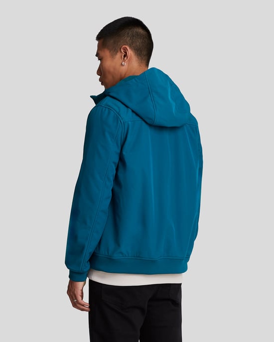 Mens Fleece Back Softshell Jacket in Navy - Image 3