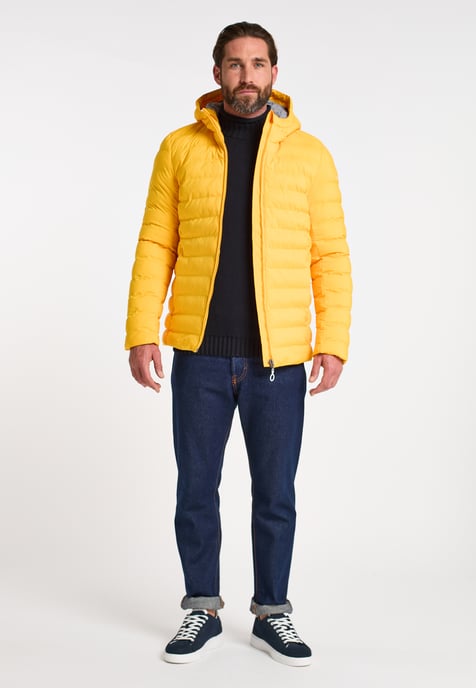 Dreimaster Padded quilted jacket Men yellow - Image 4