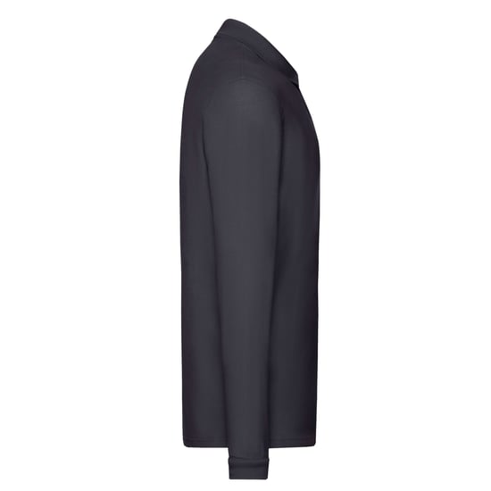 Fruit of the Loom Heren Premium Pique Poloshirt met lange mouwen (Deep Navy) - Image 3