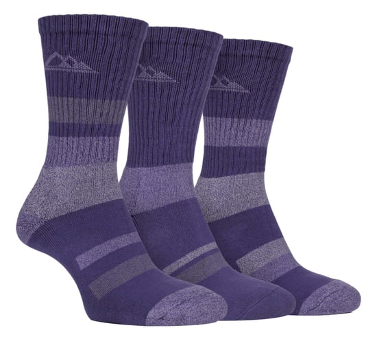 3 Pairs Ladies Anti Blister Cotton Hiking Socks with Padded Sole - Image 1