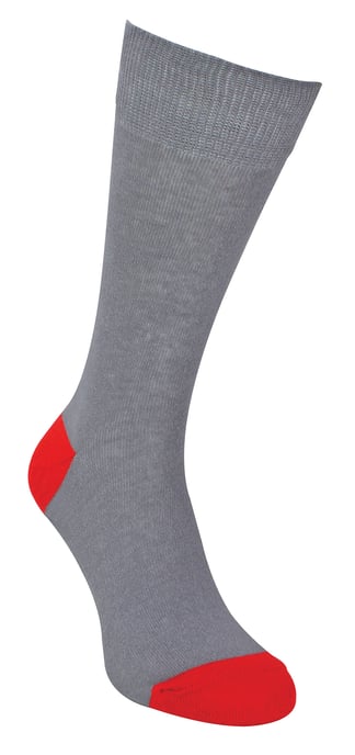 12 Pair Multipack Mens Black Cotton Socks | Sock Snob | Breathable Crew Cushioned Heel and Toe socks - Grey - Image 2