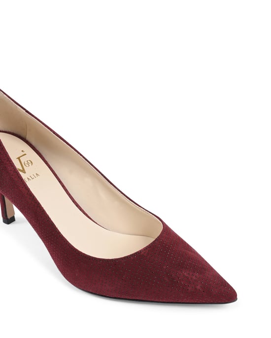 19V69 Italia Womens Pump INES65 Bordeaux Bot. Fabric
