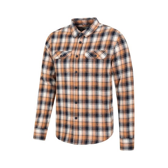 Mountain Warehouse Mens Trace Flannel Long-Sleeved Shirt (Mustard)