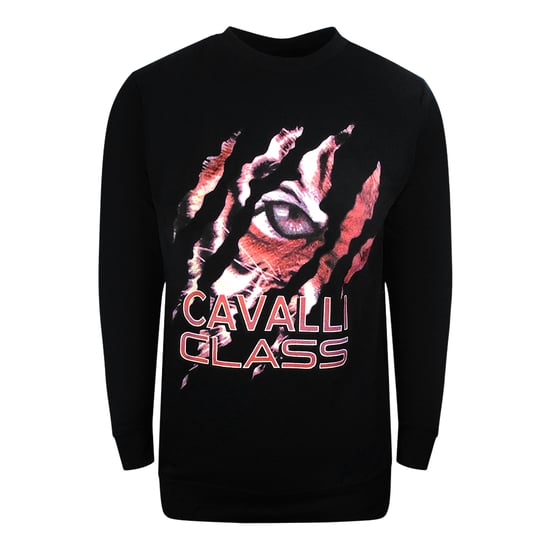 Cavalli Class Peeking Tiger Design zwart sweatshirt - Image 1