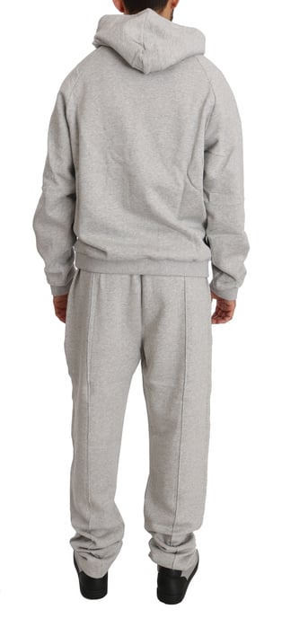 Billionaire Italian Couture Men's Gray Cotton Sweater Pants Tracksuit  Set