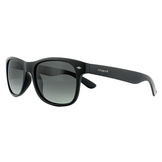 Polaroid Rectangle Unisex Matt Black Smoke Grey Gradient Polarized Sunglasses