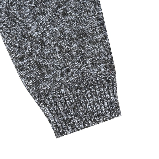 Herenvest met ritssluiting Grof gebreid vest met opstaande kraag voor de winter donkergrijs - Image 6