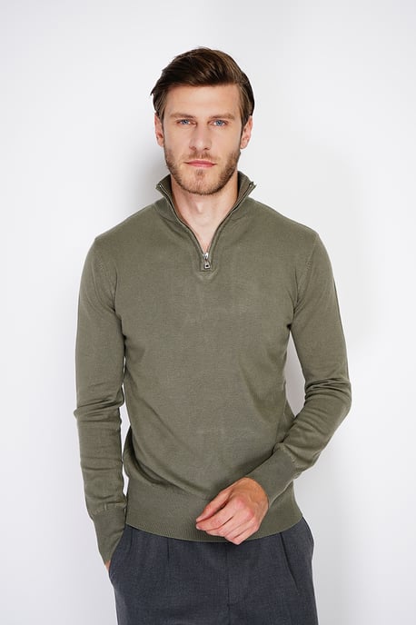 GB - William de Faye - Short zip - Khaki - Image 3