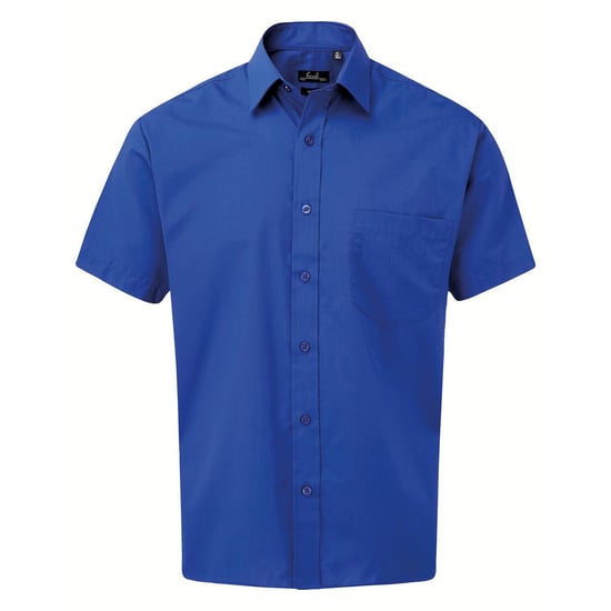 Premier Herenshirt met korte mouwen Popeline (Koningsblauw) - Image 1