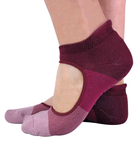 2 par halksäkra, lågskuren och osynlig Pilates Yoga-strumpa för damer - Image 2