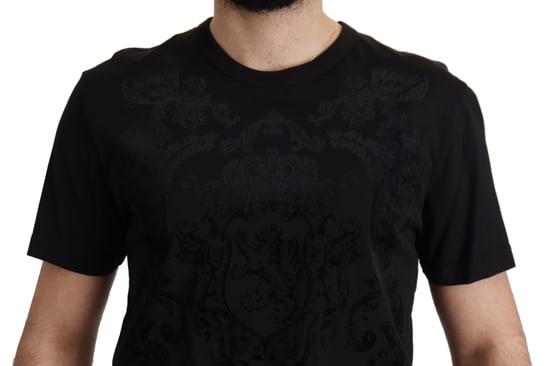 Dolce & Gabbana Zwarte DG Baroque Katoenen Crewneck Heren T-shirt - Image 2