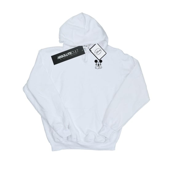 Disney Boys Mickey Mouse Dont Speak Breast Print Hoodie (White)