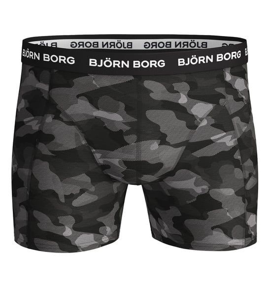 Björn Borg - 3 Par Herr Cotton Rich Comfort Stretch Fit Boxershorts - Grå Mix - Image 2