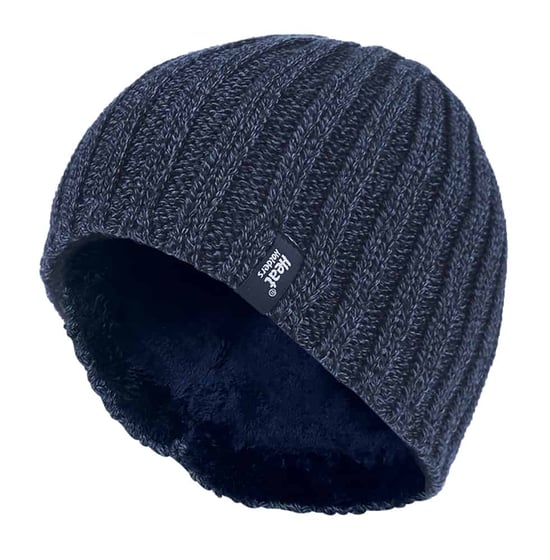 Heat Holders - Mens Fleece lined Ribbed Winter Hat - Image 1