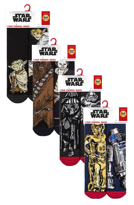 4 par multipack barn vinter Lite Star Wars-strumpor | värmehållare | termiska tjocka varma nyheter roliga designstrumpor - Star Wars - Image 2