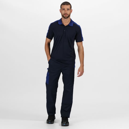 Regatta Mens Contrast Coolweave Polo Shirt (Navy/New Royal)