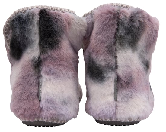 Dunlop - Ladies/Womens Fluffy Pom Pom Memory Foam Slipper Booties (7, Grey/Mink) - Image 2