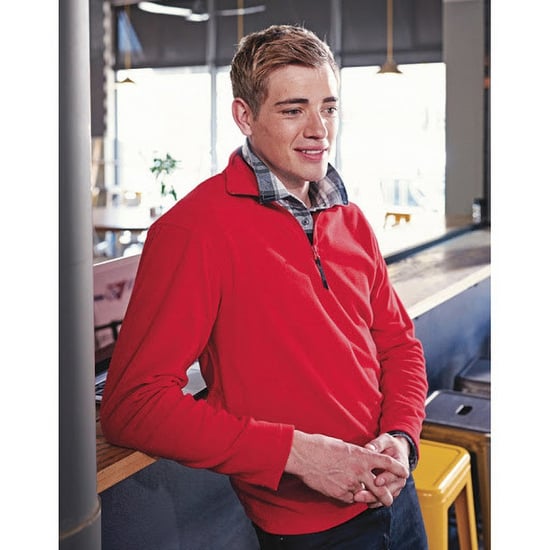 Regatta Mens Micro Zip Neck Fleece Top (170 GSM) (Classic Red)
