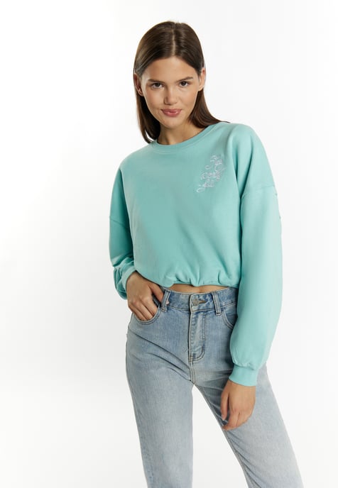 Mymo Cropped sweatshirt Dames aqua - Image 3