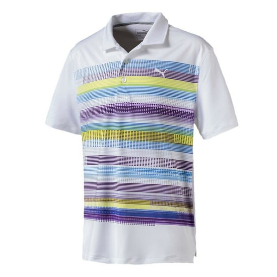 Puma Pixel Polo Shirt Boys Junior T-Shirt Short Sleeve White 574103 02 A18B