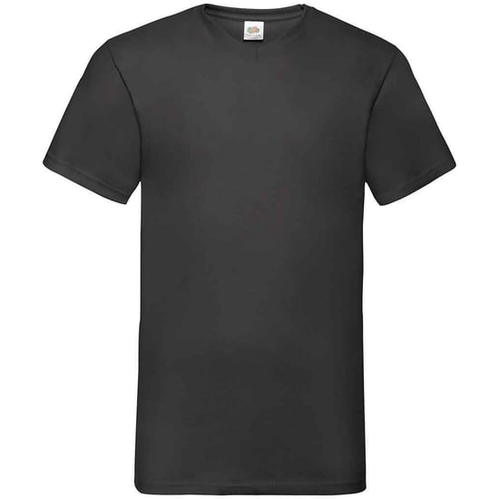 Fruit of the Loom Heren Waarde V Hals T-shirt (Zwart) - Image 1
