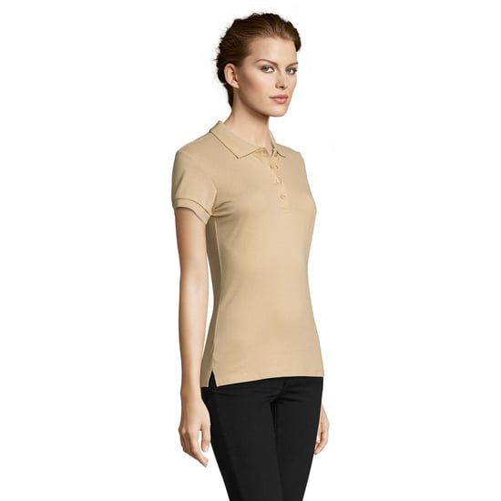 SOLS Vrouwen/dames Mensen Pique Korte Mouw Katoenen Poloshirt (Zand) - Image 6