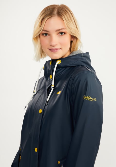 Schmuddelwedda Regenjas incus Dames marine grijs gem - Image 5