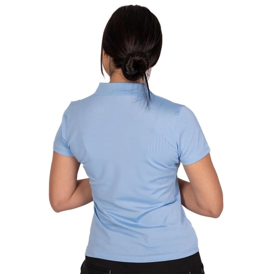Island Green Dames/Dames Klassiek Micro Pique Golf Poloshirt (Cerulean) - Image 2