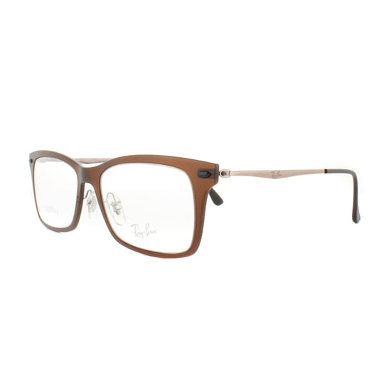 Ray-Ban Glasses Frames RX 7039 5450 Dark Matt Brown Mens Womens 53mm - Image 2