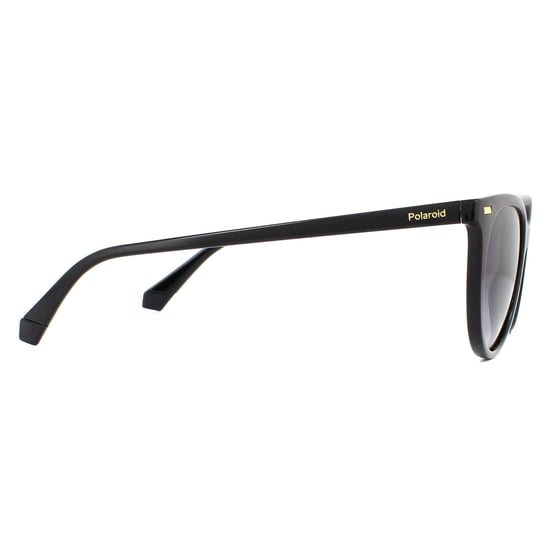 Polaroid Cat Eye Womens Black Grey Grey Gradient Polarized Sunglasses