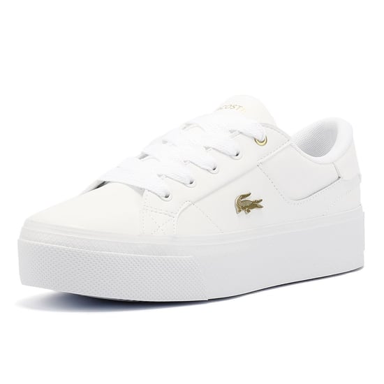 Lacoste Ziane Platform Leather Women's White Trainers - Image 3