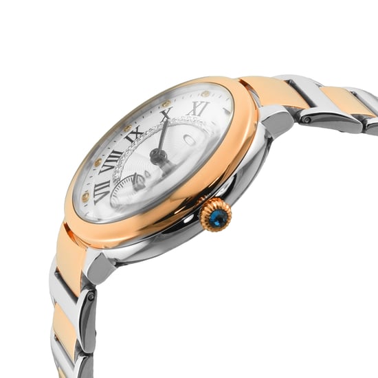 GV2 Rome Women's 12204B Swiss Quartz Diamond Two-Tone Stainless Steel Watch - Image 3