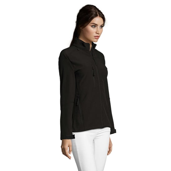 SOLS Womens/Ladies Roxy Soft Shell Jacket (Black) - Image 3