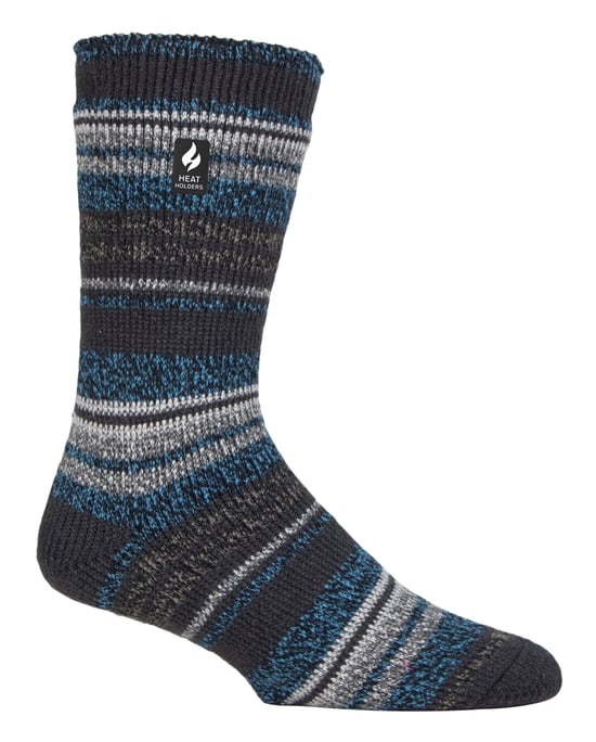 Heat Holders - Mens Extra Thick Thermal Socks for Winter | Warm Fluffy Fleece Insulated Socks | Gifts for Men - Charcoal (Bari) - Image 1