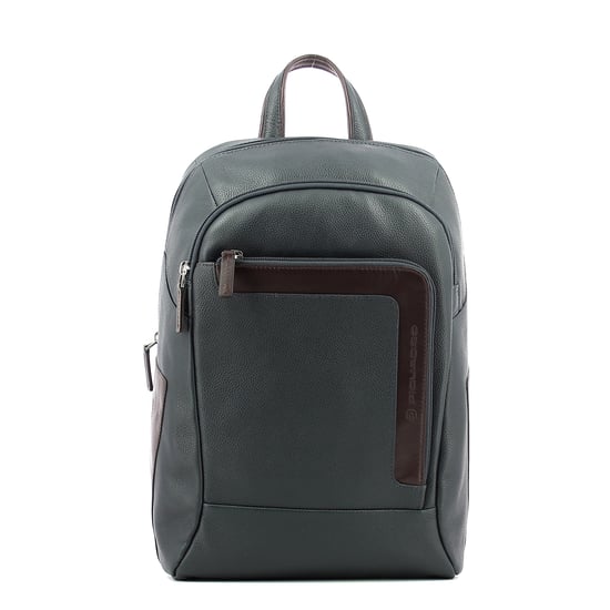 Leren Laptoprugzak 14.0 Piquadro BLU/MARRONE - Image 1