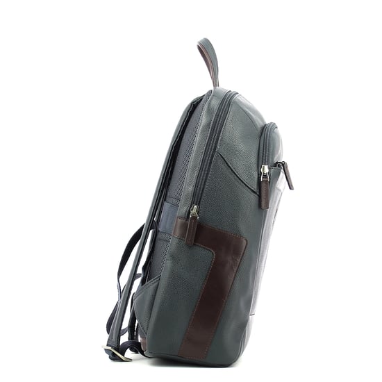 Leren Laptoprugzak 14.0 Piquadro BLU/MARRONE - Image 2