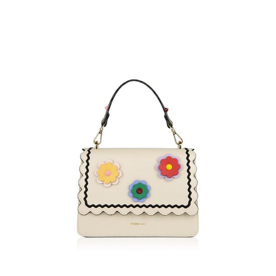 Handbag Gwen Flowers Pomikaki CREAM