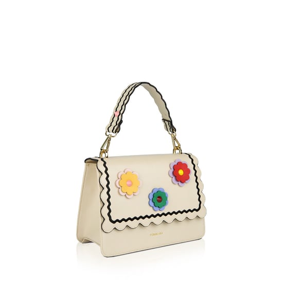 Handbag Gwen Flowers Pomikaki CREAM