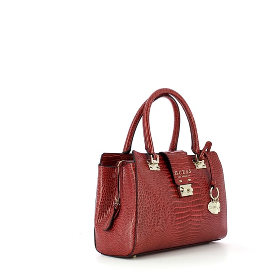 Croc print Cleo Satchel Guess MERLOT