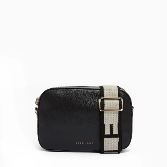 Tebe Crossbody Bag in Tumbled Leather Coccinelle NOIR
